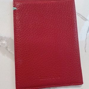 Tiffany’s leather passport holder - red